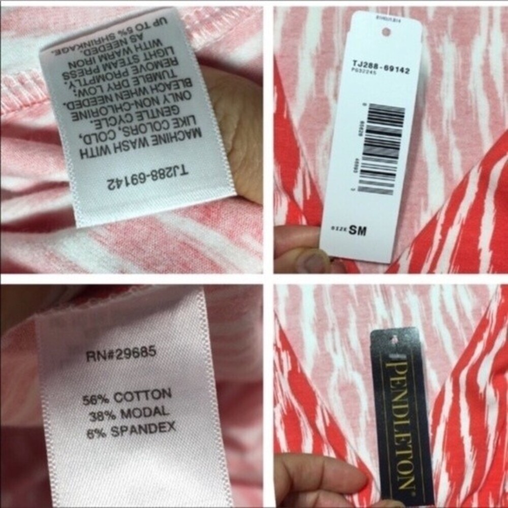 Pendleton Breezeway Zebra Print Faux Wrap Long Sl… - image 8